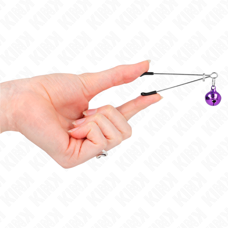 KINK - THIN NIPPLE CLAMPS WITH VIOLET BELL 7 CM