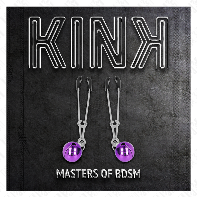 KINK - THIN NIPPLE CLAMPS WITH VIOLET BELL 7 CM