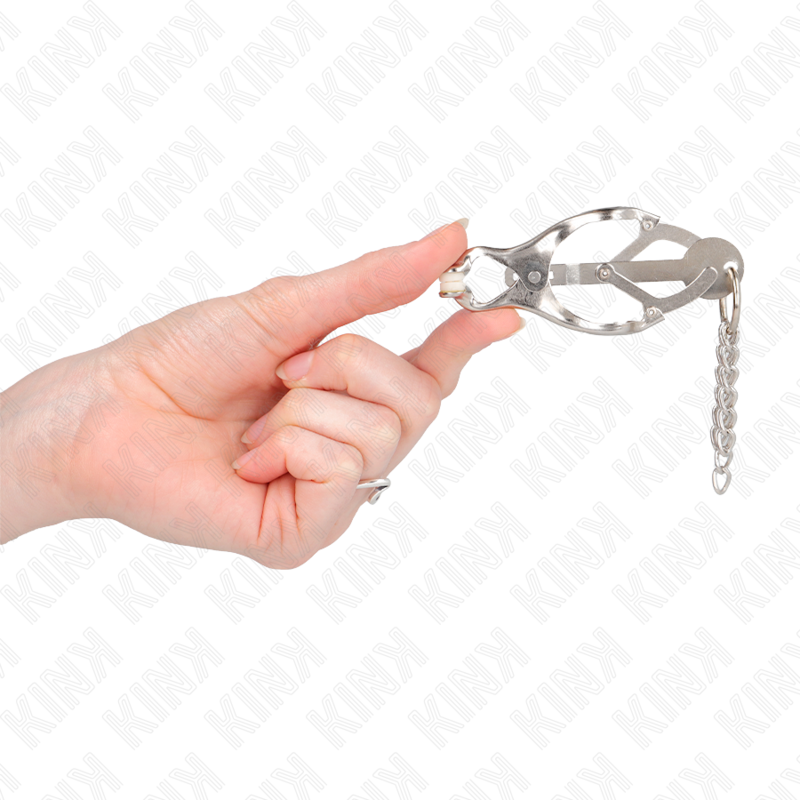 KINK - JAPANESE STYLE NIPPLE CLAMPS WITH CHAINS SILVER