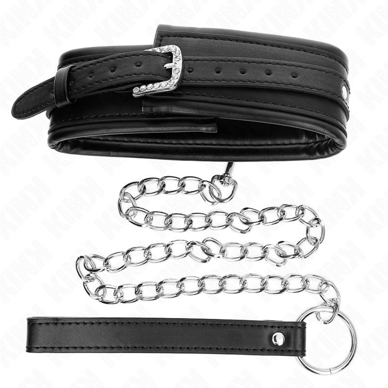 KINK - 65 CM BELT COLLAR WITH SHINY BUCKLE 48.5 CM X 5.3 CM