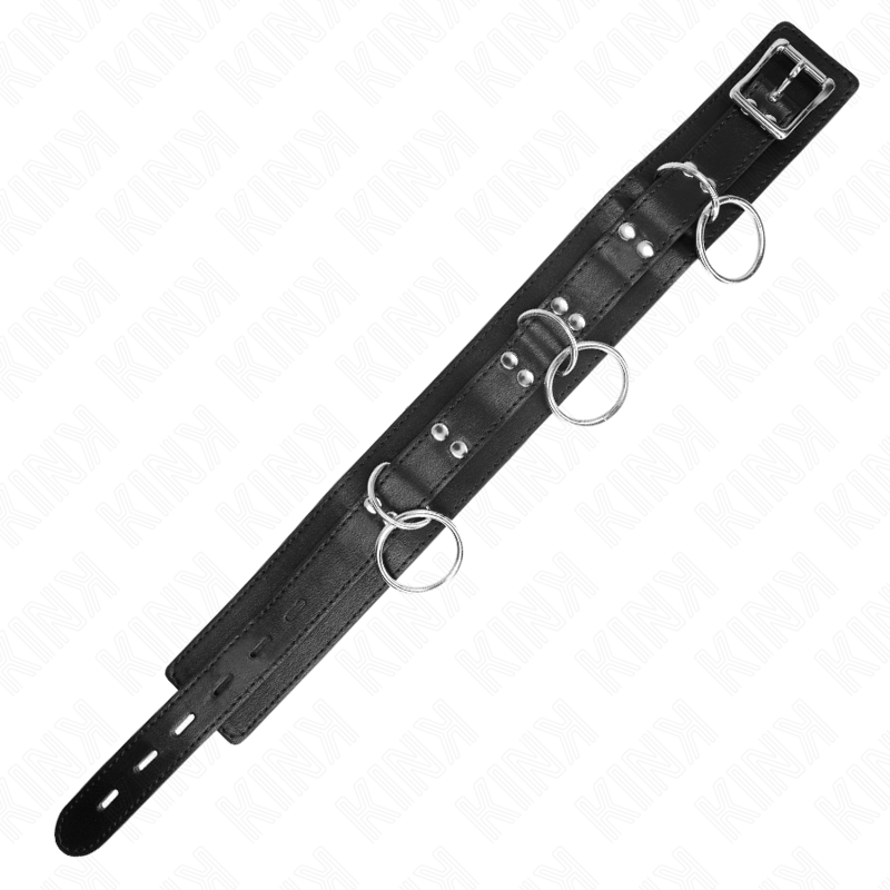 KINK - 80 CM BONDAGE 3 RINGS 53 X 5 CM BELT COLLAR