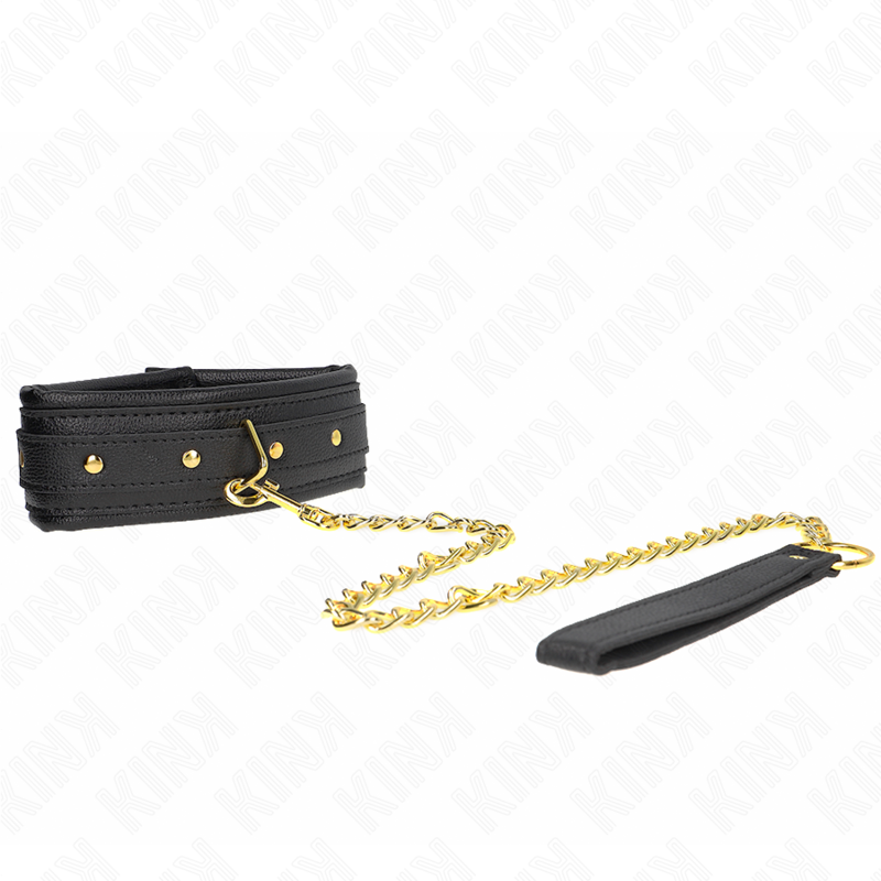 KINK - COLLAR WITH LEATHER IMITATION SPONGE STRAP MODEL 1 ADJUSTABLE 37-54 CM X 3 CM