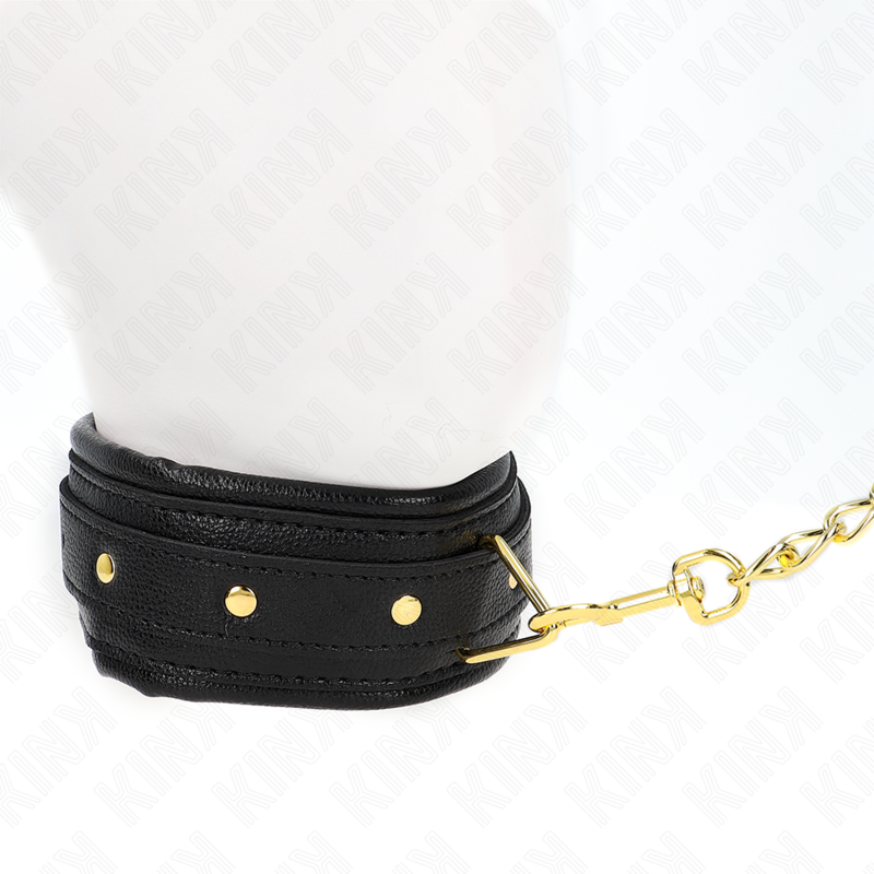 KINK - COLLAR WITH LEATHER IMITATION SPONGE STRAP MODEL 1 ADJUSTABLE 37-54 CM X 3 CM
