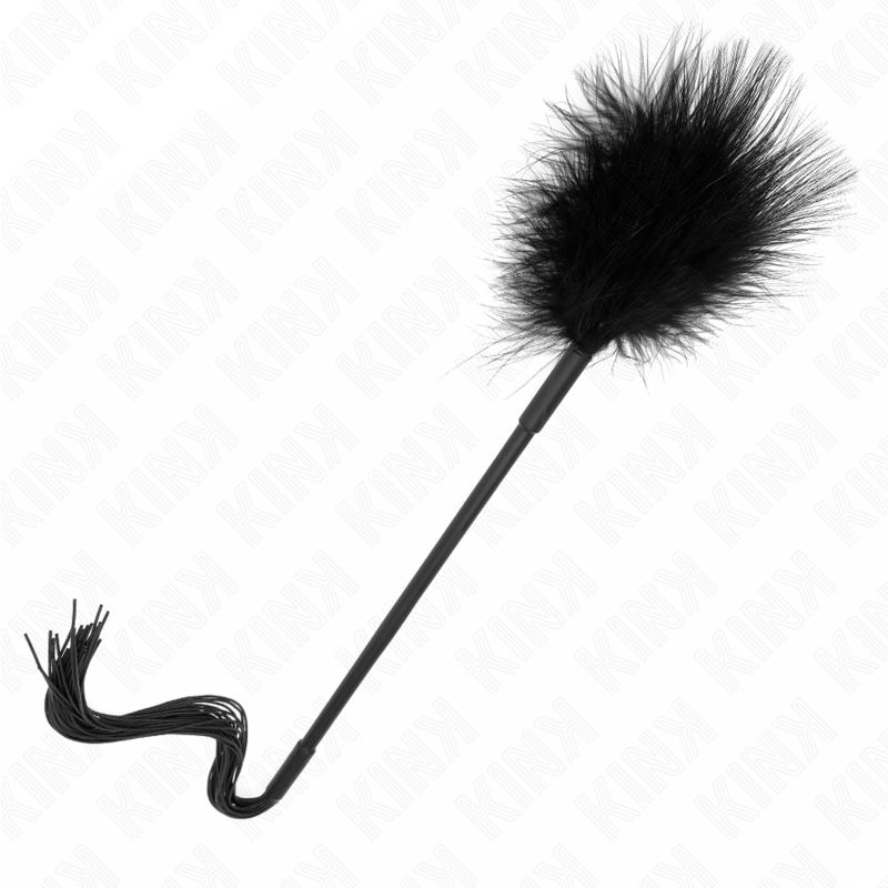 KINK - 47 CM SILICONE TICKLE WHIP WITH FEATHERS