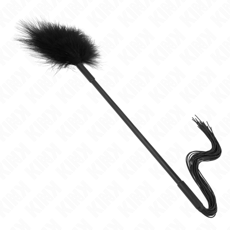 KINK - 47 CM SILICONE TICKLE WHIP WITH FEATHERS