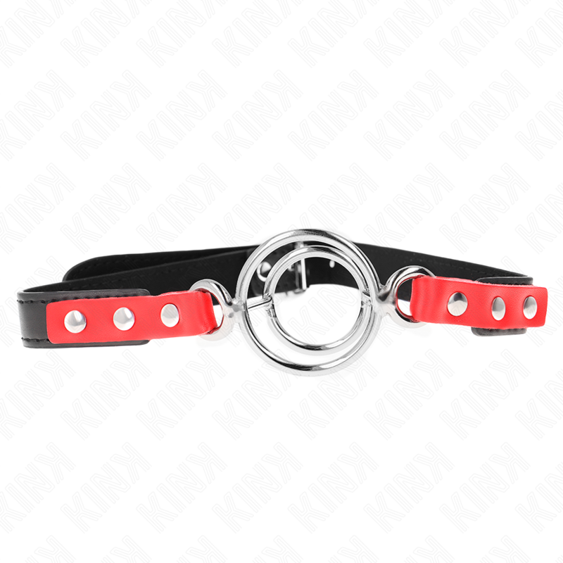 KINK - 4/4.8 CM RED ADJUSTABLE MULTI-O-RING GAG 38 X 56 CM