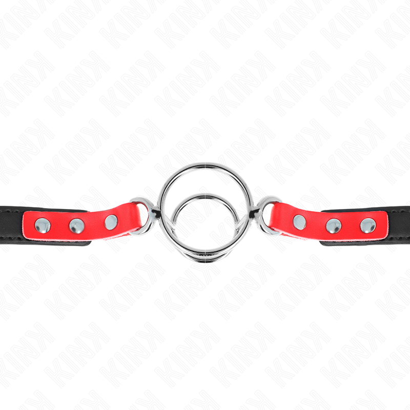 KINK - 4/4.8 CM RED ADJUSTABLE MULTI-O-RING GAG 38 X 56 CM