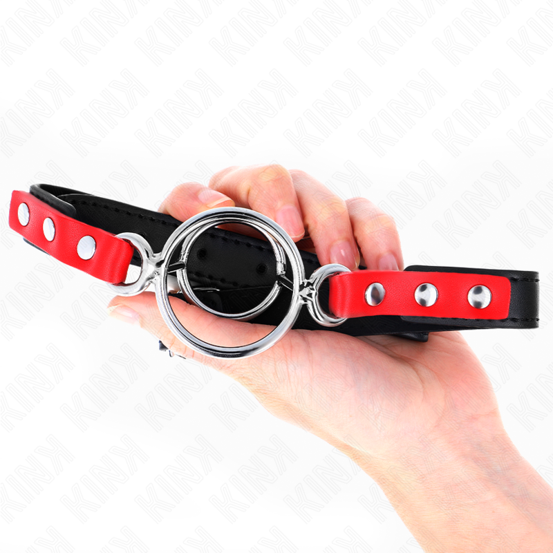 KINK - 4/4.8 CM RED ADJUSTABLE MULTI-O-RING GAG 38 X 56 CM