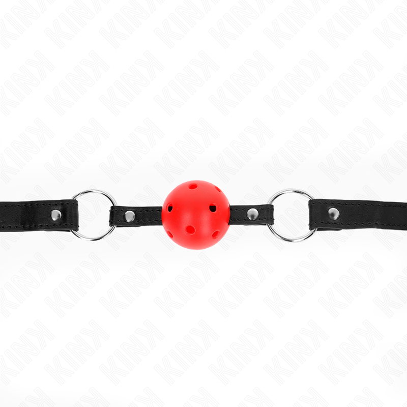 KINK - 4.5 CM RED HARD HOLLOW BALL GAG MODEL 1 63.5 X 2 CM