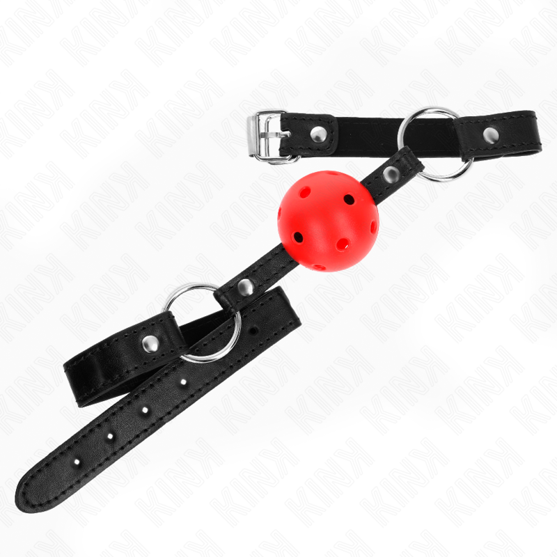 KINK - 4.5 CM RED HARD HOLLOW BALL GAG MODEL 1 63.5 X 2 CM