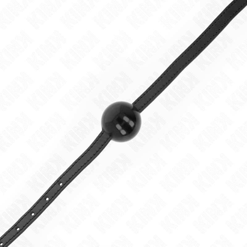 KINK - 4 CM SOLID SINGLE BLACK BALL GAG 65 x 1.5 CM