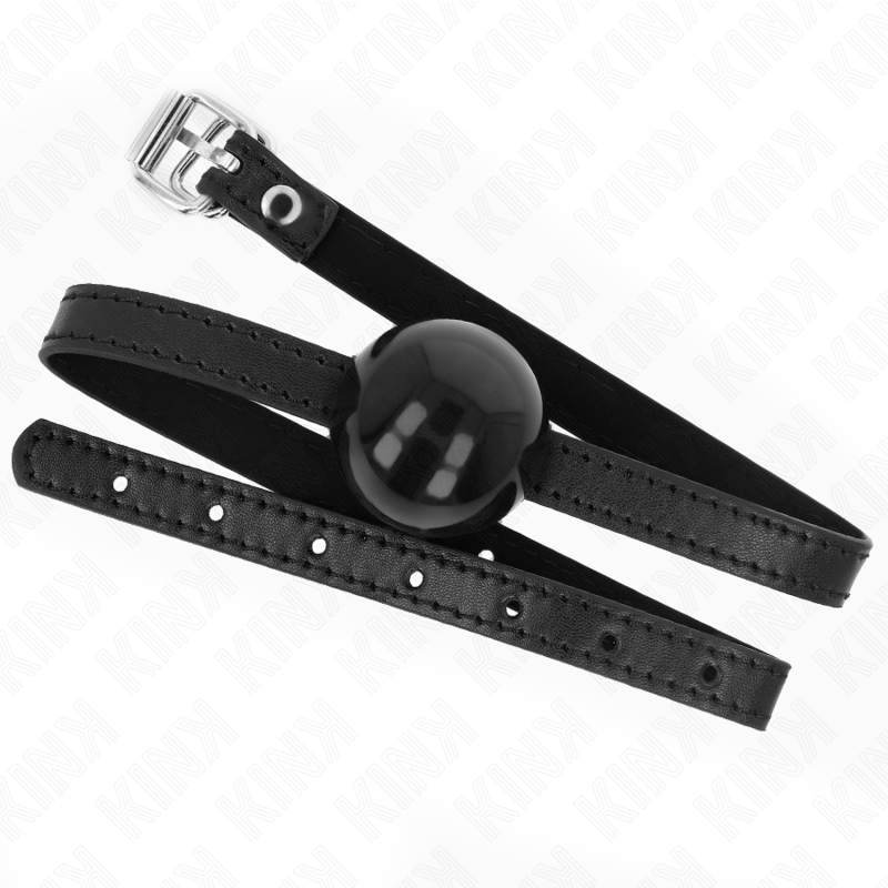 KINK - 4 CM SOLID SINGLE BLACK BALL GAG 65 x 1.5 CM
