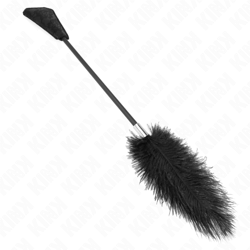 KINK - OSTRICH FEATHERS TICKLE PADDLE WITH LACE 56 CM