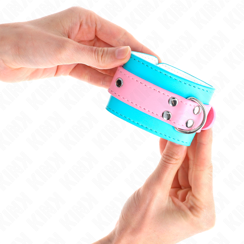 KINK - CHIC BLUE / PINK ADJUSTABLE WRISTBANDS 16-28 CM X 5 CM