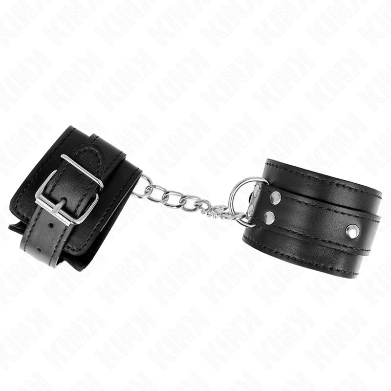 KINK - 3 D-RING ADJUSTABLE WRISTBANDS BLACK 17.5-25 CM X 6 CM