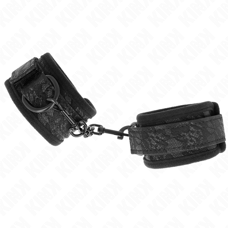 KINK - ADJUSTABLE NEOPRENE LACE WRISTBANDS BLACK 20-29 CM X 5 CM