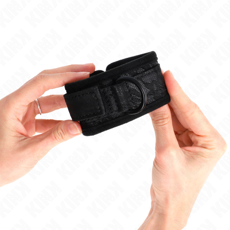 KINK - ADJUSTABLE NEOPRENE LACE WRISTBANDS BLACK 20-29 CM X 5 CM