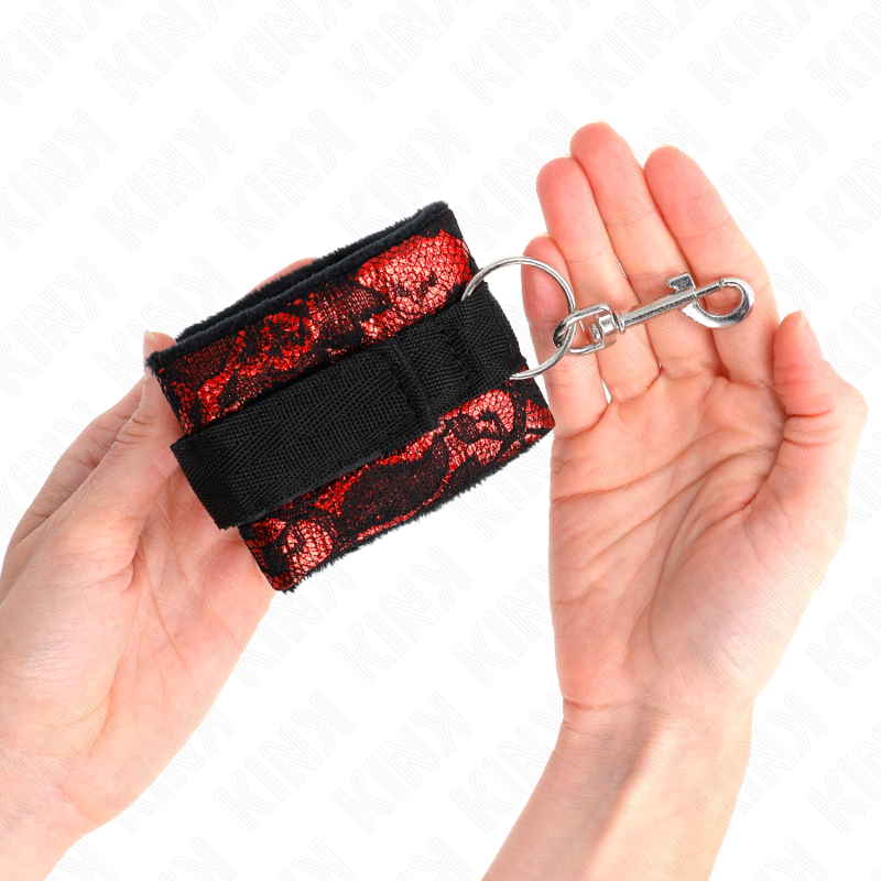 KINK - RED-BLACK SCANDAL DESIGN WRISTBANDS