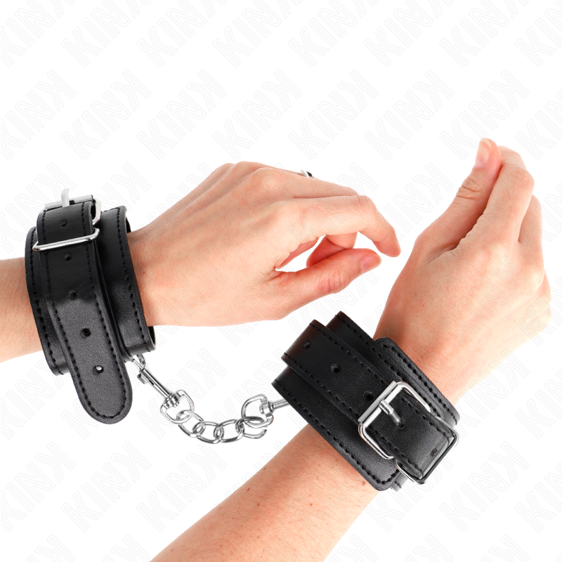KINK - THIN BLACK ADJUSTABLE WRISTBANDS 21-33 CM