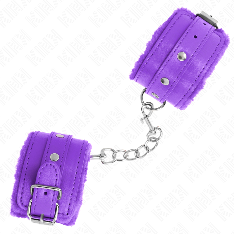 KINK - PREMIUM PURPLE LINED WRISTBANDS WITH ADJUSTABLE PURPLE STRAP 17-29 CM X 6 CM