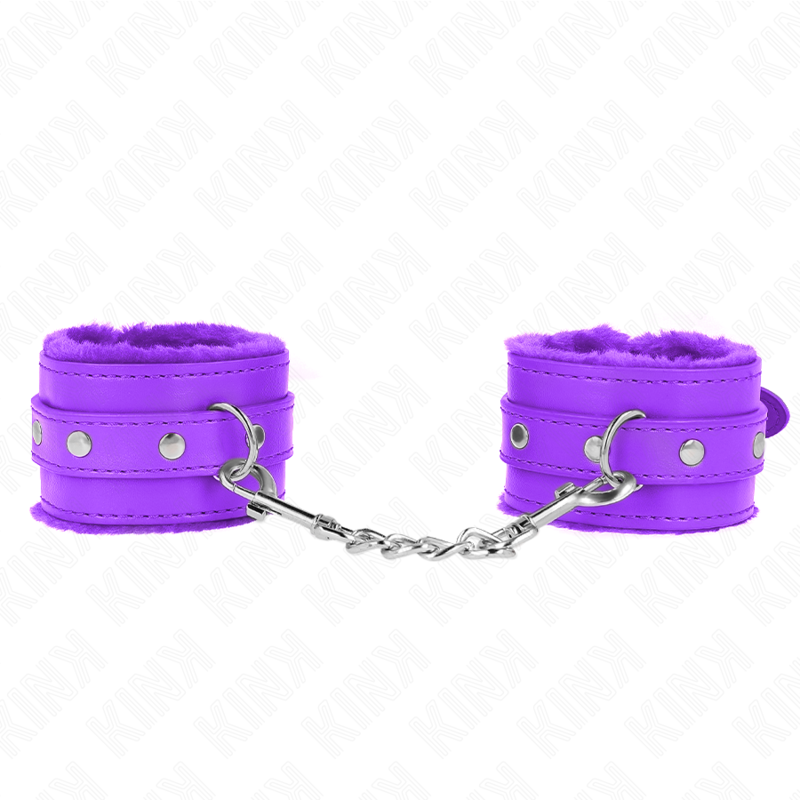 KINK - PREMIUM PURPLE LINED WRISTBANDS WITH ADJUSTABLE PURPLE STRAP 17-29 CM X 6 CM