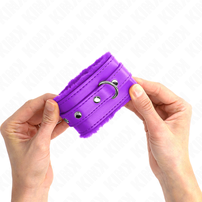 KINK - PREMIUM PURPLE LINED WRISTBANDS WITH ADJUSTABLE PURPLE STRAP 17-29 CM X 6 CM