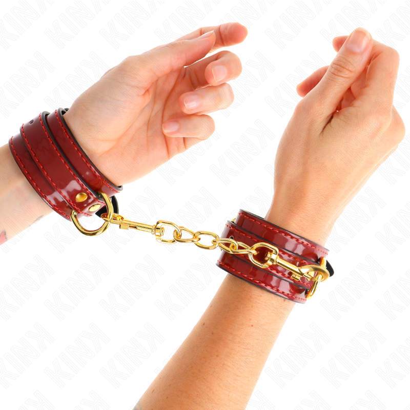 KINK - JOANNA ANGEL RED ADJUSTABLE WRISTBAND WITH GOLD CHAIN 16.5-26 CM X 4 CM
