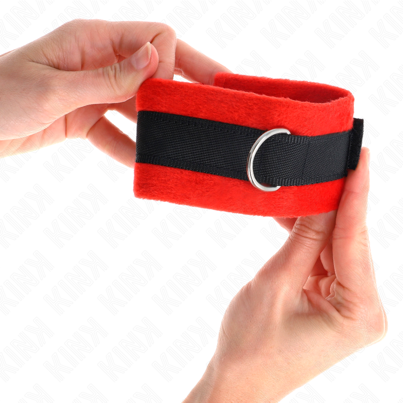 KINK - BEGINNER WRISTBANDS BLACK-RED 30 X 7 CM