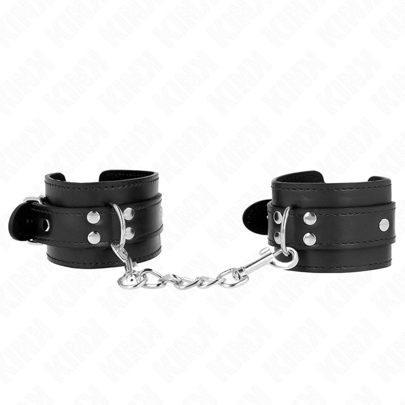 KINK - SINGLE BLACK ADJUSTABLE WRISTBANDS 20-23 CM X 5.5 CM
