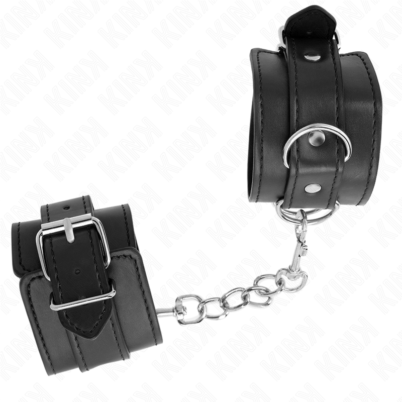 KINK - SINGLE BLACK ADJUSTABLE WRISTBANDS 20-23 CM X 5.5 CM