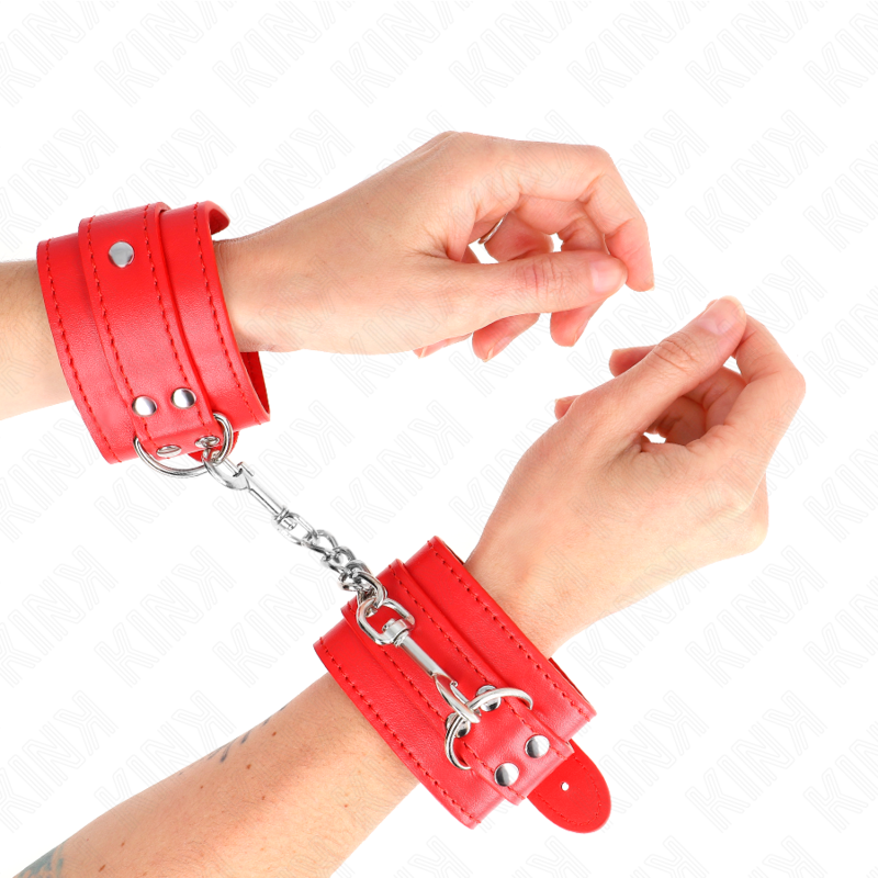 KINK - SINGLE RED ADJUSTABLE WRISTBANDS 20-23 CM X 5.5 CM