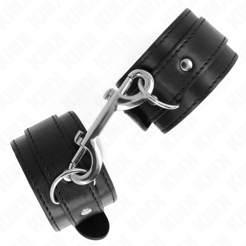KINK - SINGLE WRIST BANDS WITH ADJUSTABLE BLACK ROW OF RIVETS 17-28 CM X 5 CM