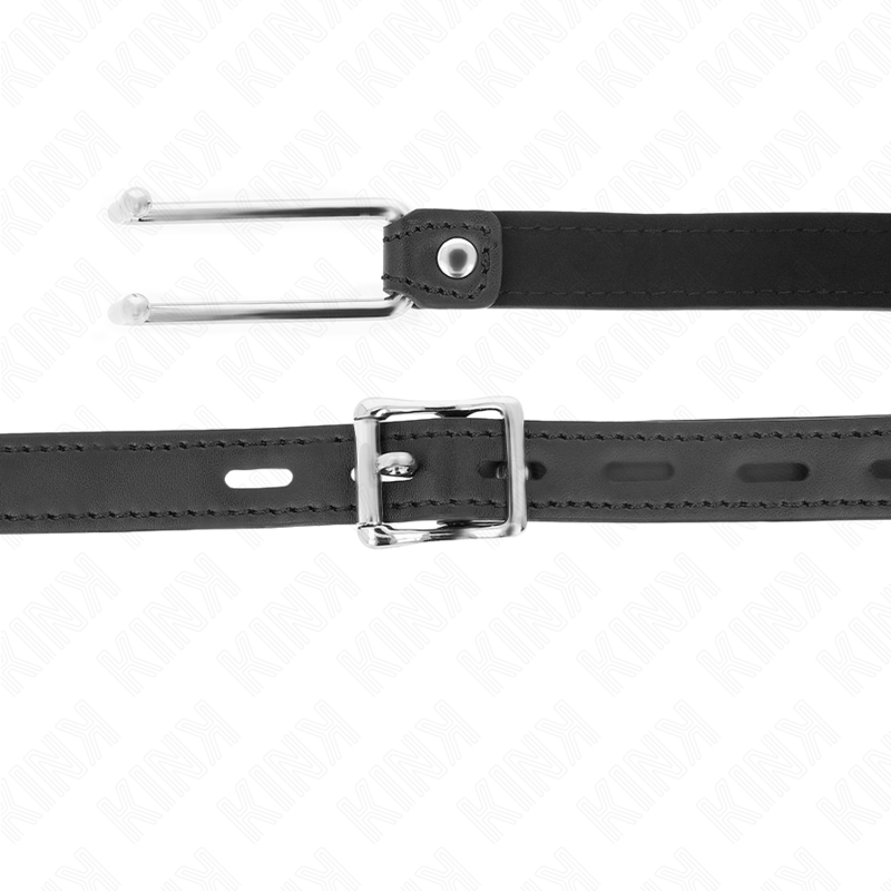 KINK - 11.5 CM METAL HOOK GAG WITH ADJUSTABLE LEATHERETTE STRAP 39-58 CM X 2 CM