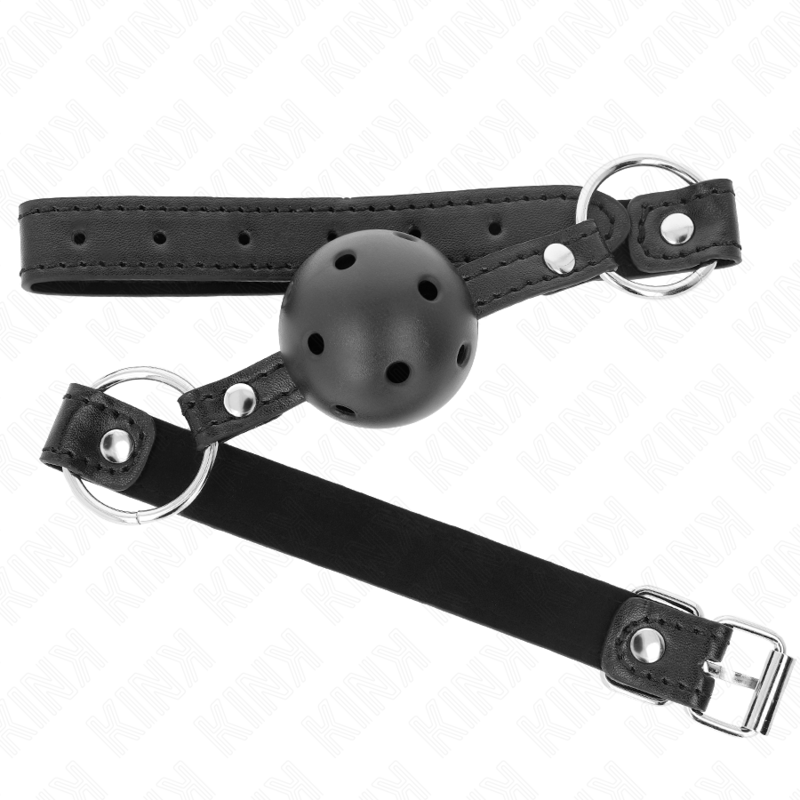 KINK - 4.5 CM BLACK HARD HOLLOW BALL GAG MODEL 1 63.5 X 2 CM