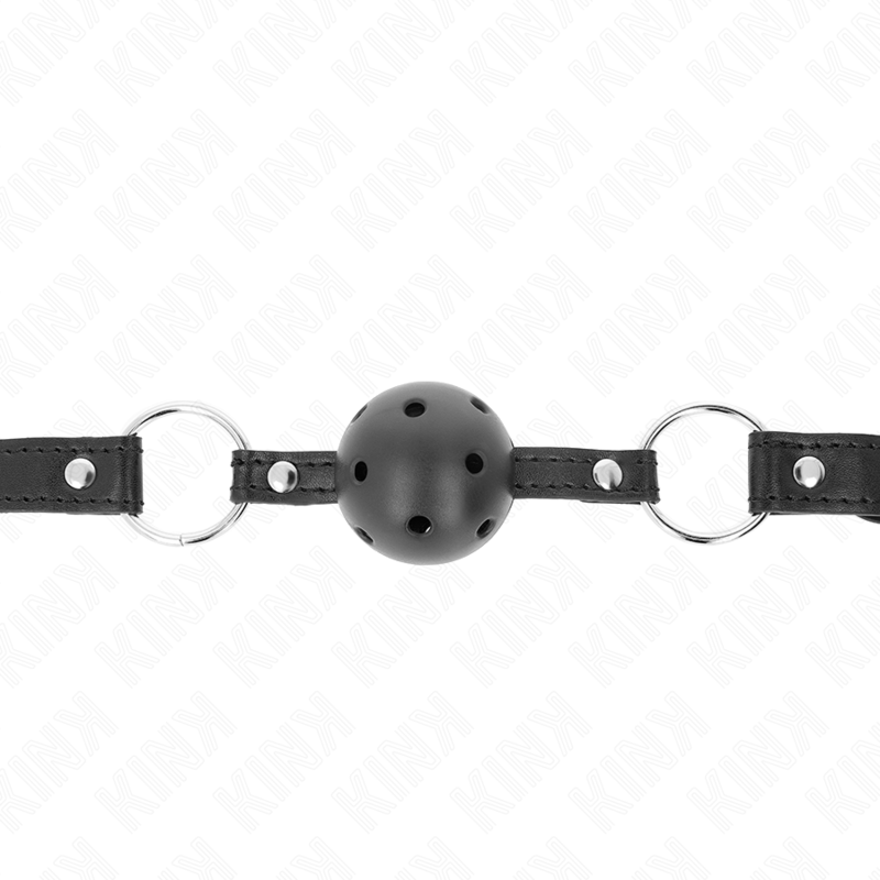 KINK - 4.5 CM BLACK HARD HOLLOW BALL GAG MODEL 1 63.5 X 2 CM