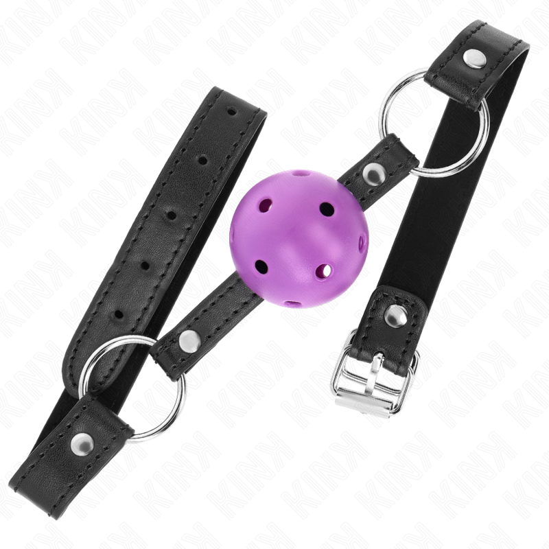 KINK - 4.5 CM PURPLE HARD HOLLOW BALL GAG 63.5 X 2 CM