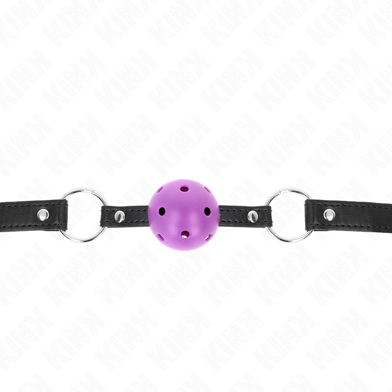 KINK - 4.5 CM PURPLE HARD HOLLOW BALL GAG 63.5 X 2 CM