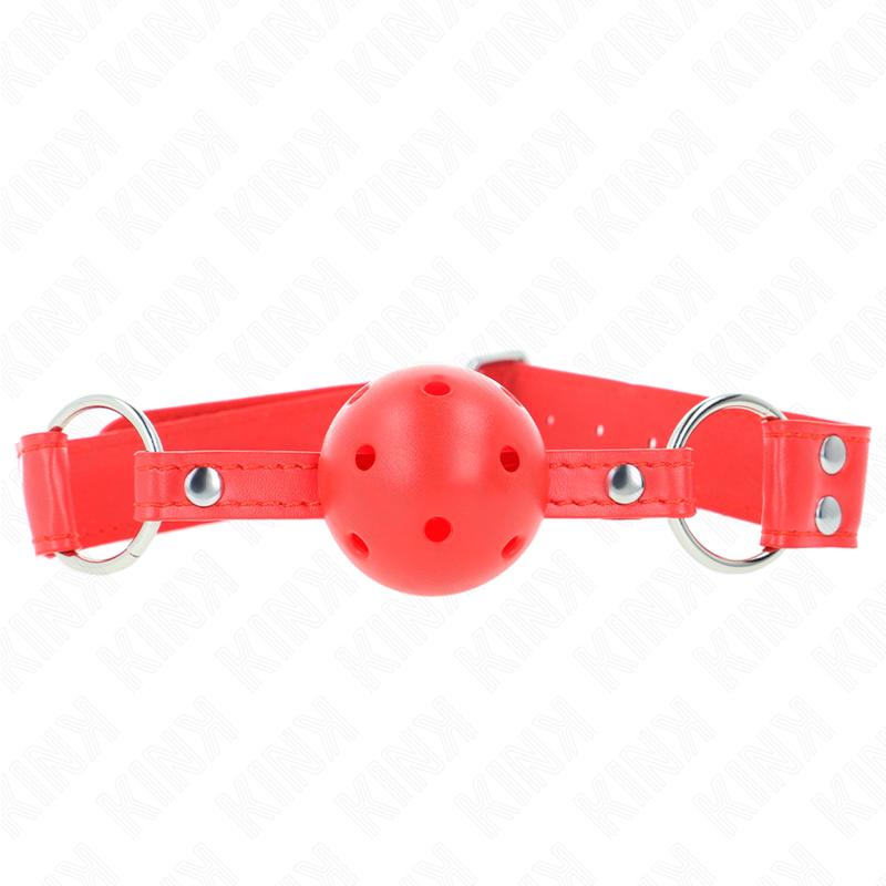 KINK - 4.5 CM HARD HOLLOW RED FULL BALL GAG 62 x 2 CM