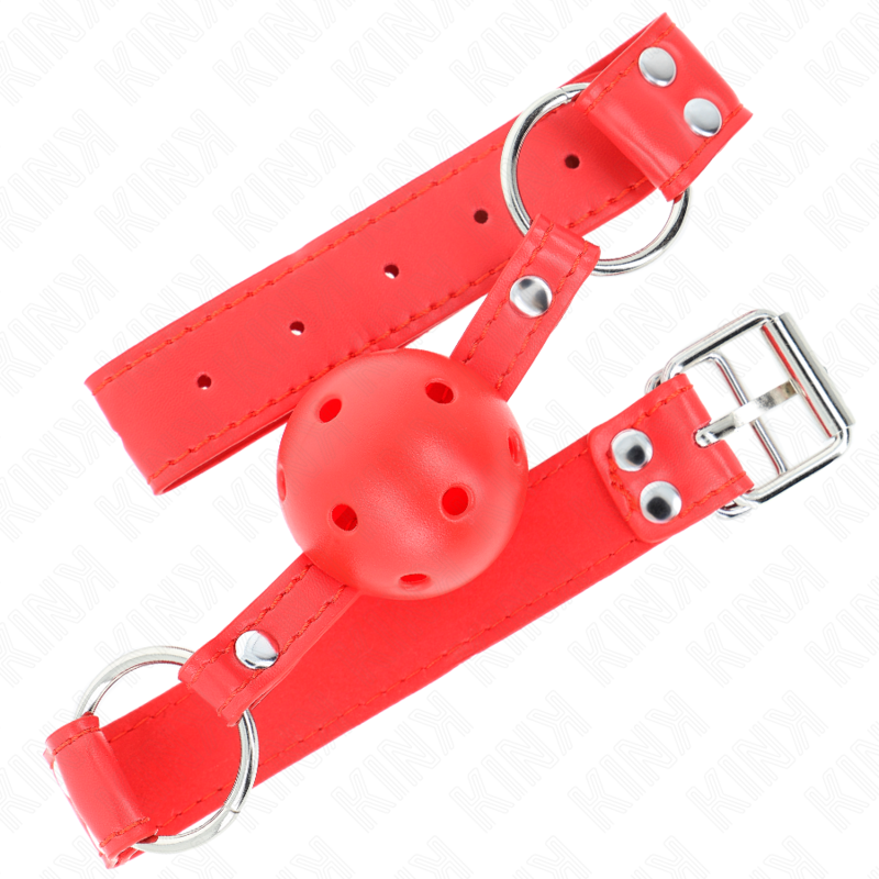 KINK - 4.5 CM HARD HOLLOW RED FULL BALL GAG 62 x 2 CM