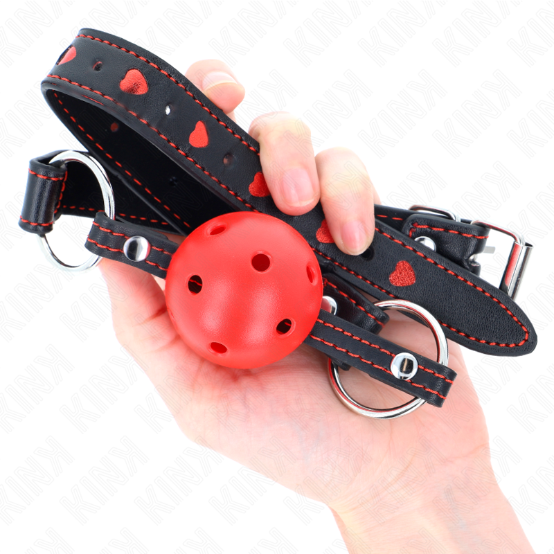 KINK - 4.5 CM RED HARD HOLLOW BALL GAG MODEL 2 65 x 2.5 CM
