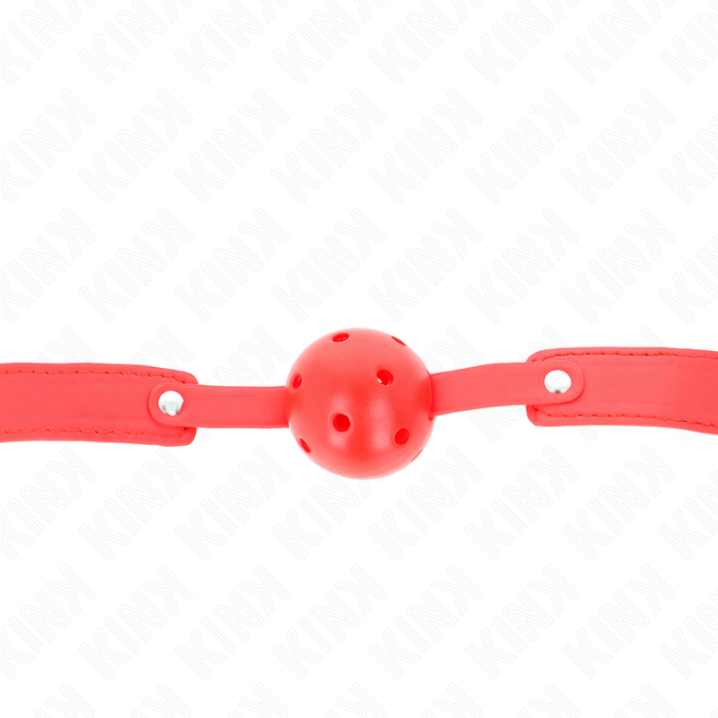 KINK - 4.5 CM BREATHABLE RED BALL GAG 65 x 2.5 CM