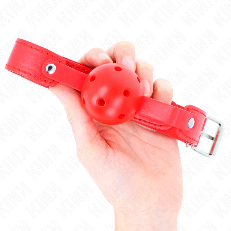 KINK - 4.5 CM BREATHABLE RED BALL GAG 65 x 2.5 CM