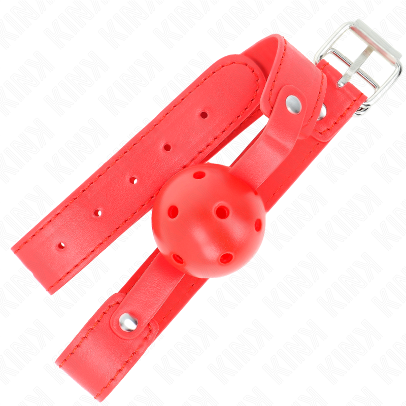 KINK - 4.5 CM BREATHABLE RED BALL GAG 65 x 2.5 CM