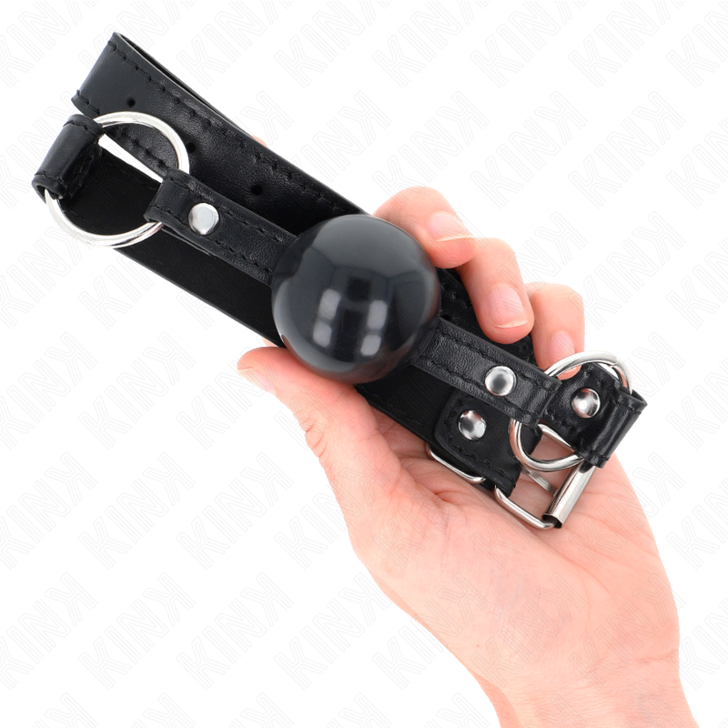 KINK - BALL GAG 4 CM BLACK TPE 60 x 2 CM