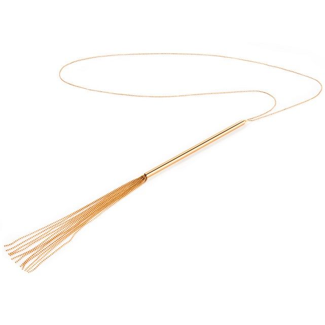BIJOUX - MAGNIFICENT METAL CHAIN NECKLACE / WHIP