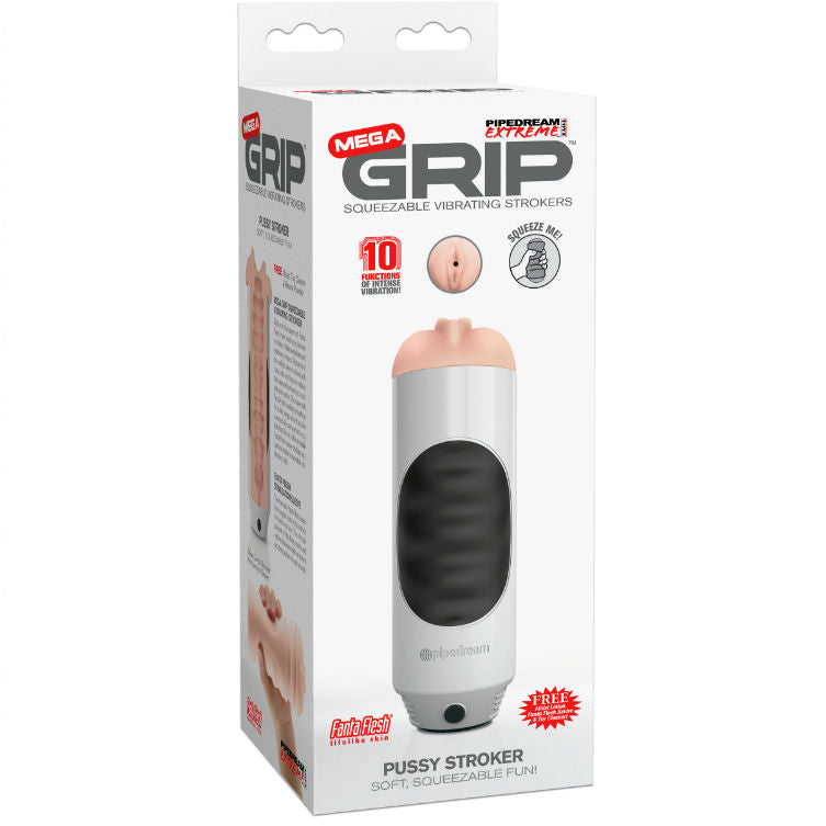 EXTREME TOYZ - PIPEDREAM MEGA GRIP VAGINA VIBRATING MASTURBATOR