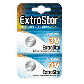 EXTRASTAR - CR1220 3V PACK 2 BATTERIES
