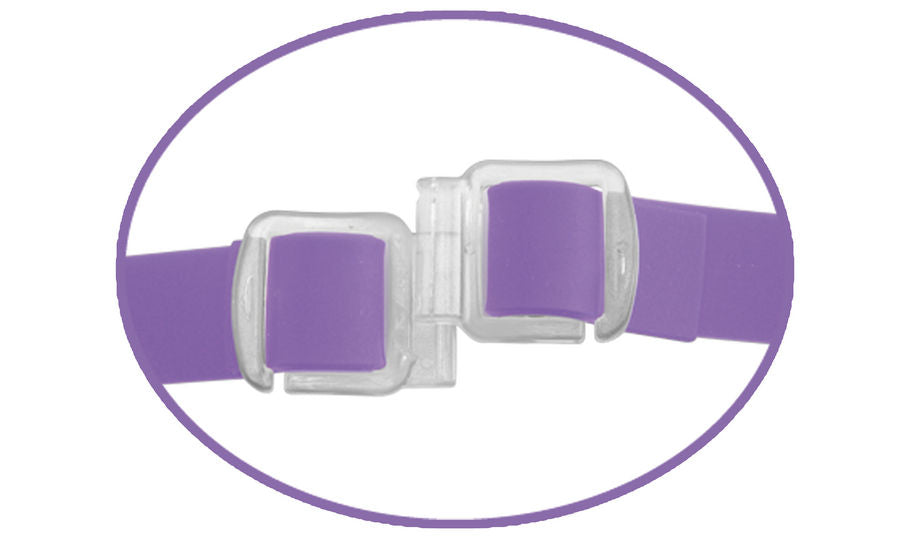 FETISH FANTASY ELITE - DOUBLE VIBRATING HARNESS LILAC 11.5CM
