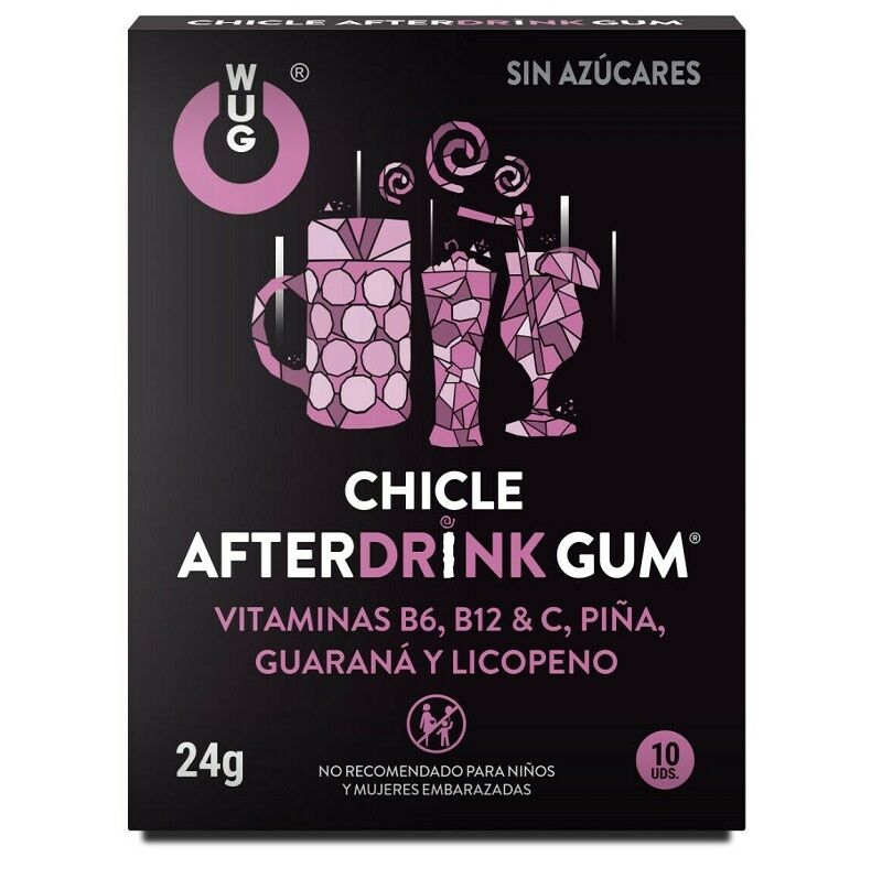 WUG GUM - AFTER DRINK HANGOVER GUM 10 UNITS