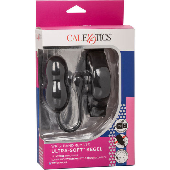 CALEXOTICS - SILICONE KEGEL BALLS WITH REMOTE CONTROL BLACK